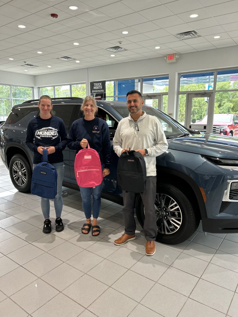 Steve Ponte Jr. with School Representatives from CVA Elementary School