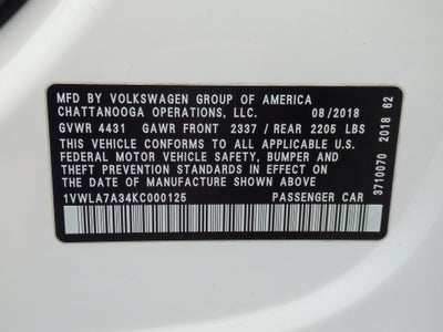 2019 Volkswagen Passat 2.0T Wolfsburg Edition