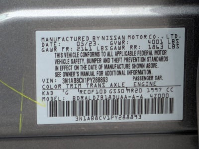 2023 Nissan Sentra SV