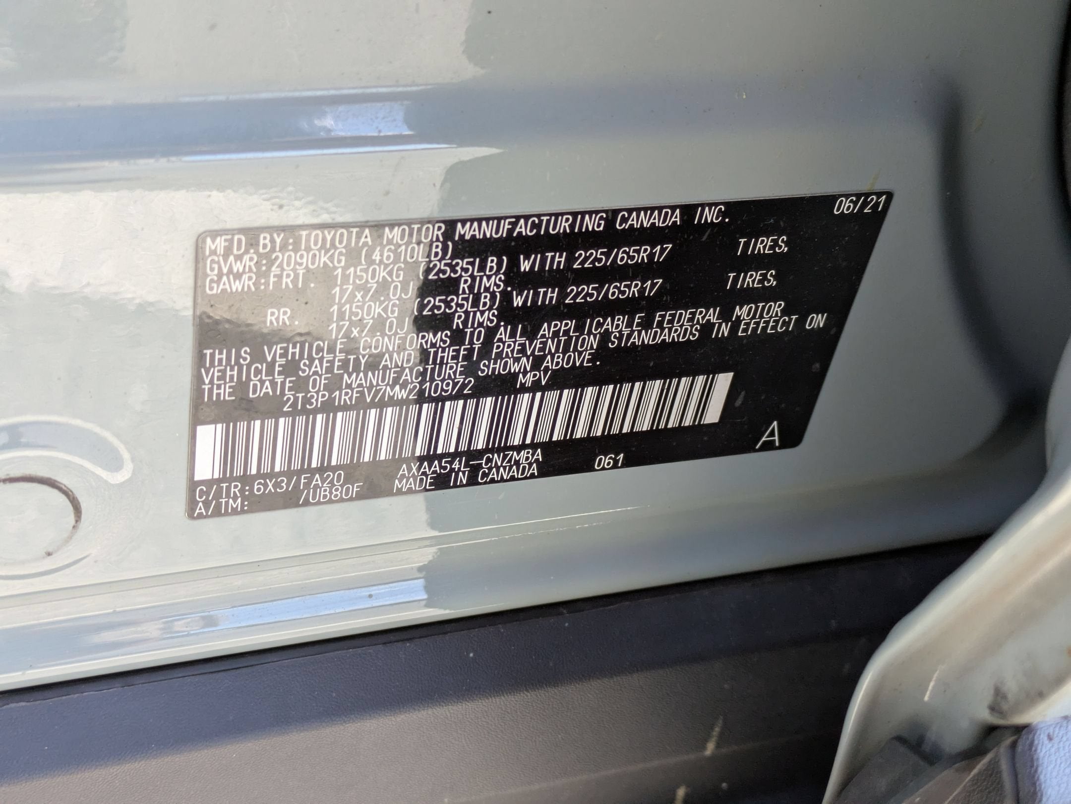 2021 Toyota RAV4 Base