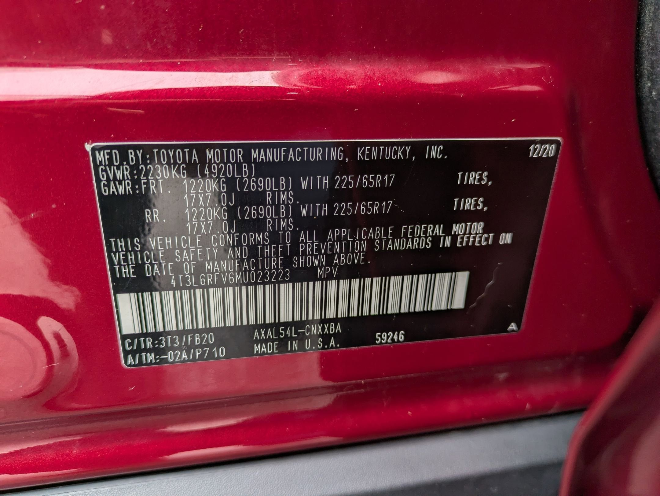 2021 Toyota RAV4 Hybrid LE