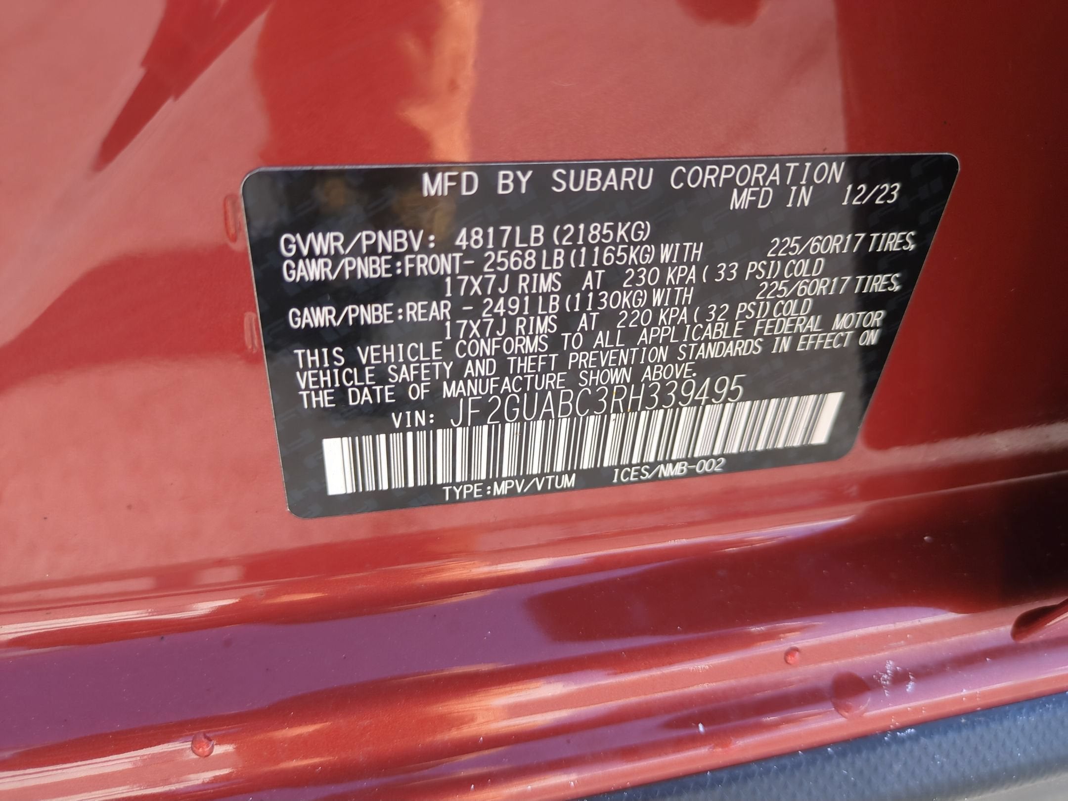 2024 Subaru Crosstrek AWD