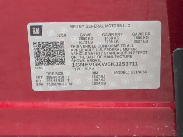 2019 Chevrolet Traverse LT Cloth w/1LT