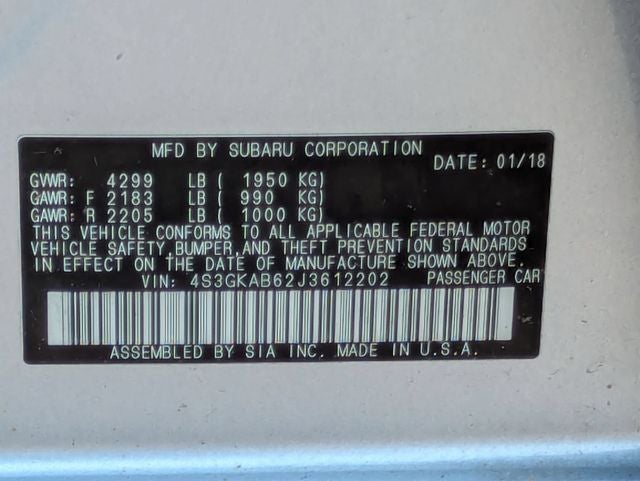 2018 Subaru Impreza 2.0i Premium