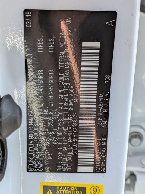 2019 Toyota Highlander XLE