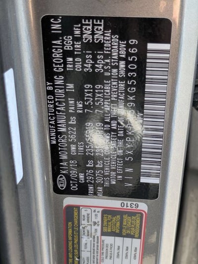 2019 Kia Sorento SX