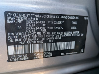 2019 Toyota RAV4 XLE w/ Convenience & Cold Weather Pkg