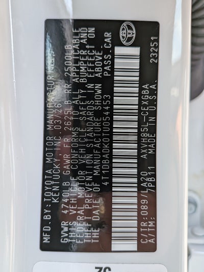 2026 Toyota Camry XLE AWD