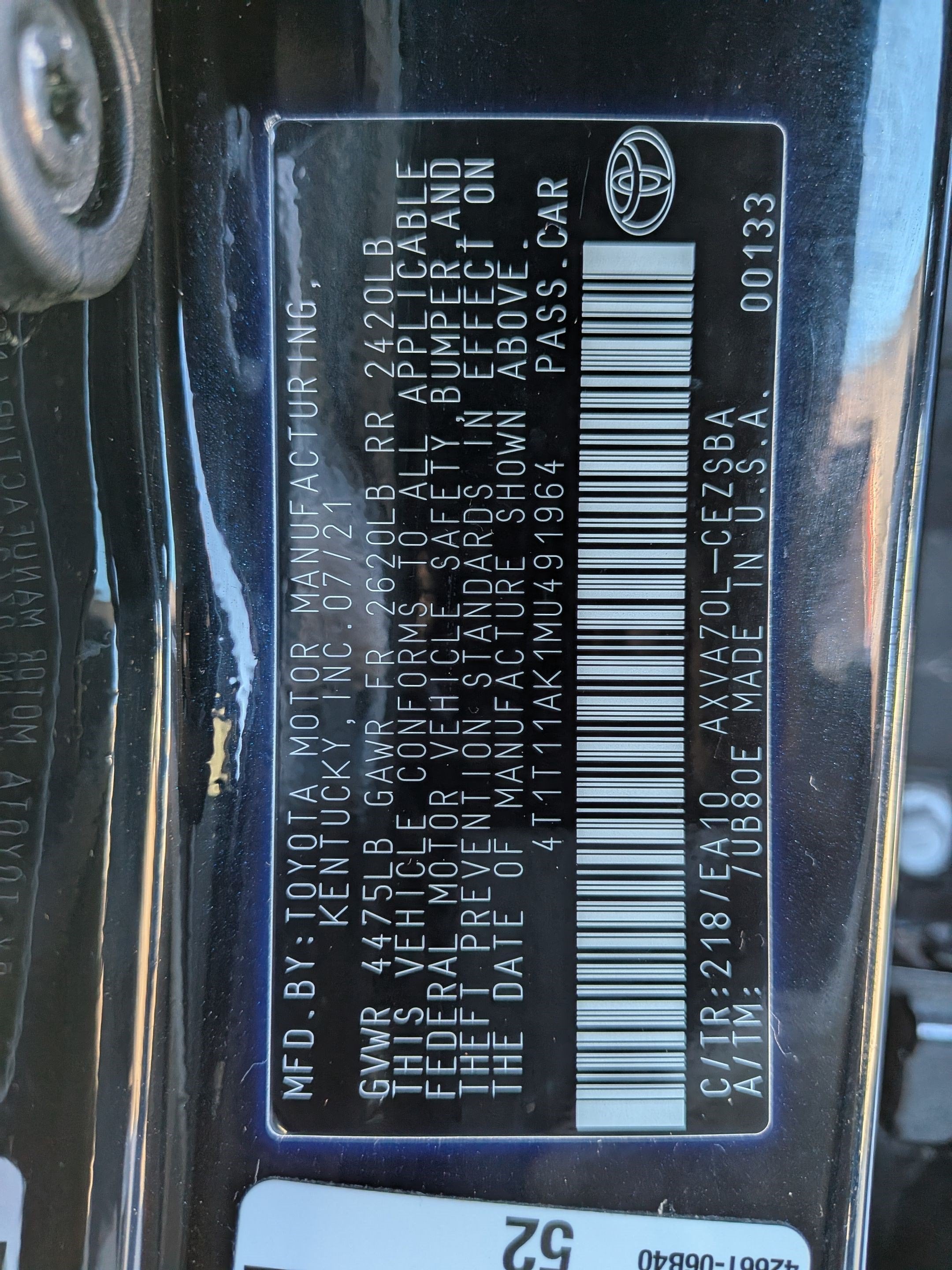 2021 Toyota Camry SE