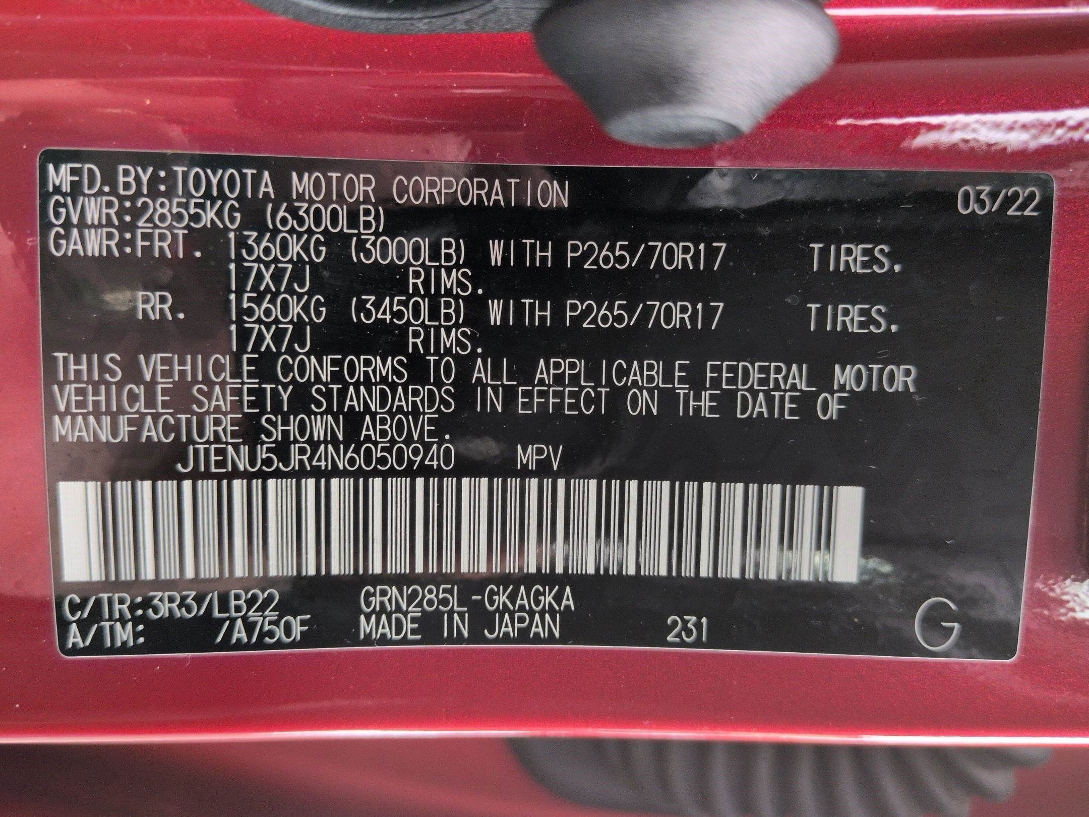 2022 Toyota 4Runner SR5 Premium