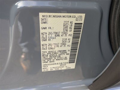 2023 Nissan Frontier PRO-4X