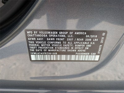 2019 Volkswagen Passat 2.0T Wolfsburg