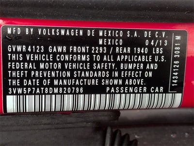 2013 Volkswagen Beetle 2.5L