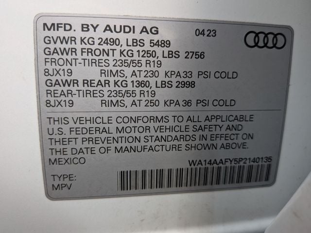 2023 Audi Q5 Sportback 45 S line Premium quattro