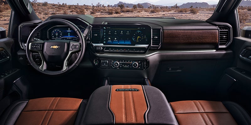 Interior view of a 2024 Chevy Silverado in Herkimer, NY