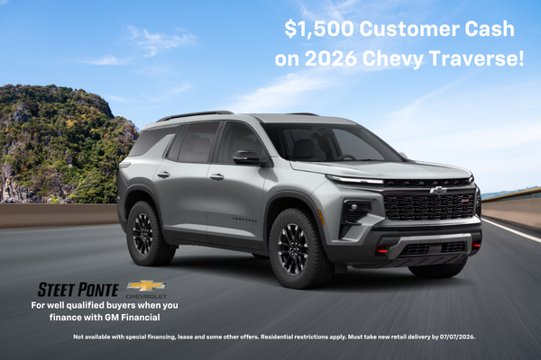 2026 Chevy Traverse Customer Cash