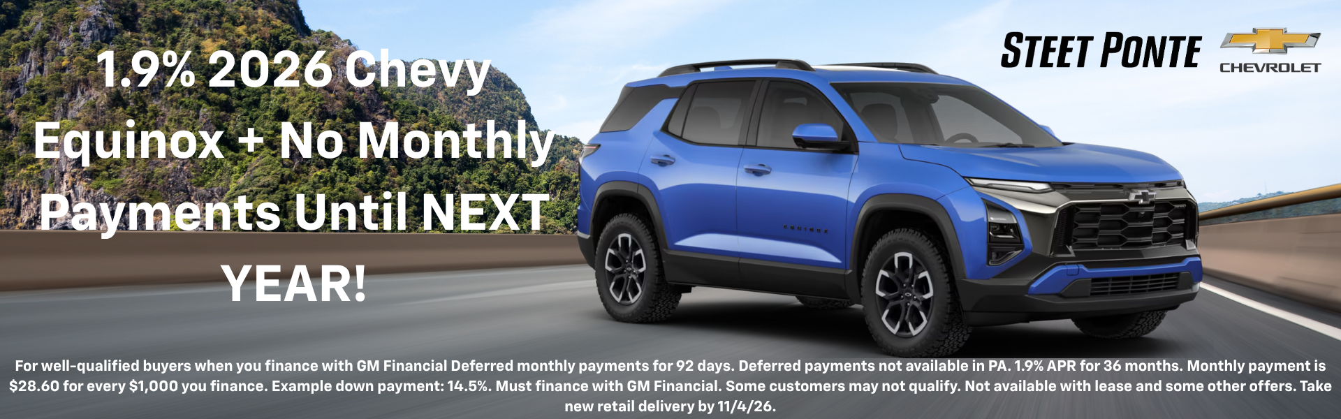 October 1.9% APR 2026 Equinox Offer