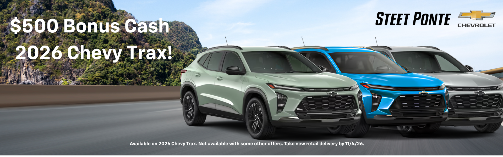 $500 Bonus Cash 2026 Chevy Trax